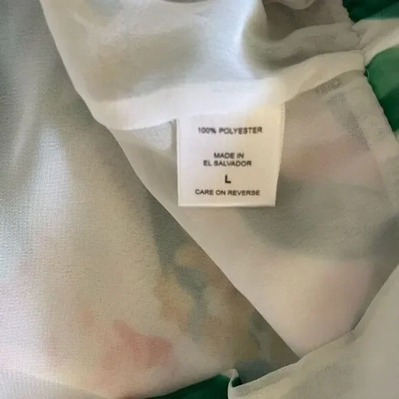 Sweet Pea floral wide leg pants high waist fully lined sz L loose fit - Picture 3 of 7